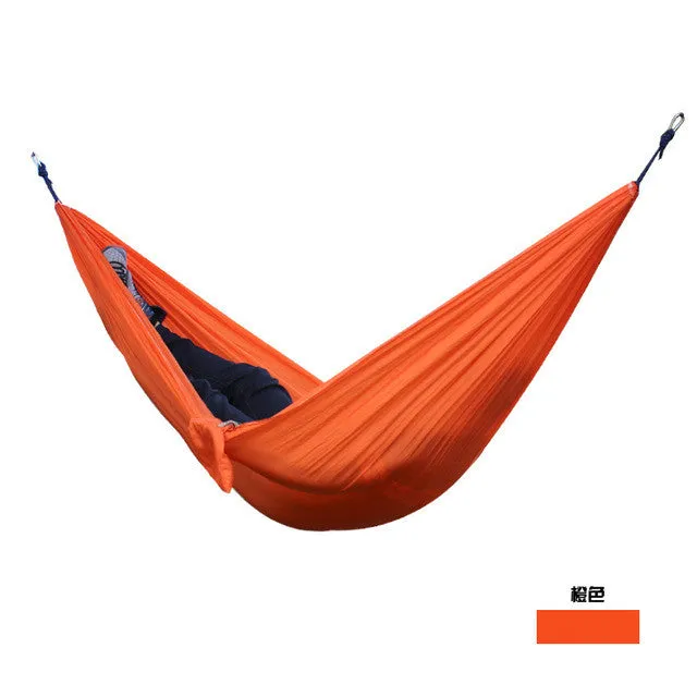 24 Color 2 People Portable Parachute Hammock Camping Survival Garden Flyknit Hunting Leisure Hamac Travel Double Person Hamak