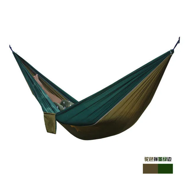 24 Color 2 People Portable Parachute Hammock Camping Survival Garden Flyknit Hunting Leisure Hamac Travel Double Person Hamak