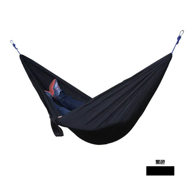 24 Color 2 People Portable Parachute Hammock Camping Survival Garden Flyknit Hunting Leisure Hamac Travel Double Person Hamak