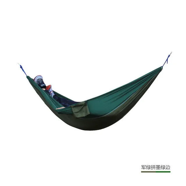 24 Color 2 People Portable Parachute Hammock Camping Survival Garden Flyknit Hunting Leisure Hamac Travel Double Person Hamak