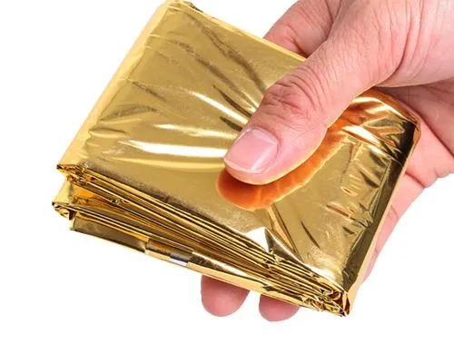 5 Pcs Survival Thermal Blanket - Gold