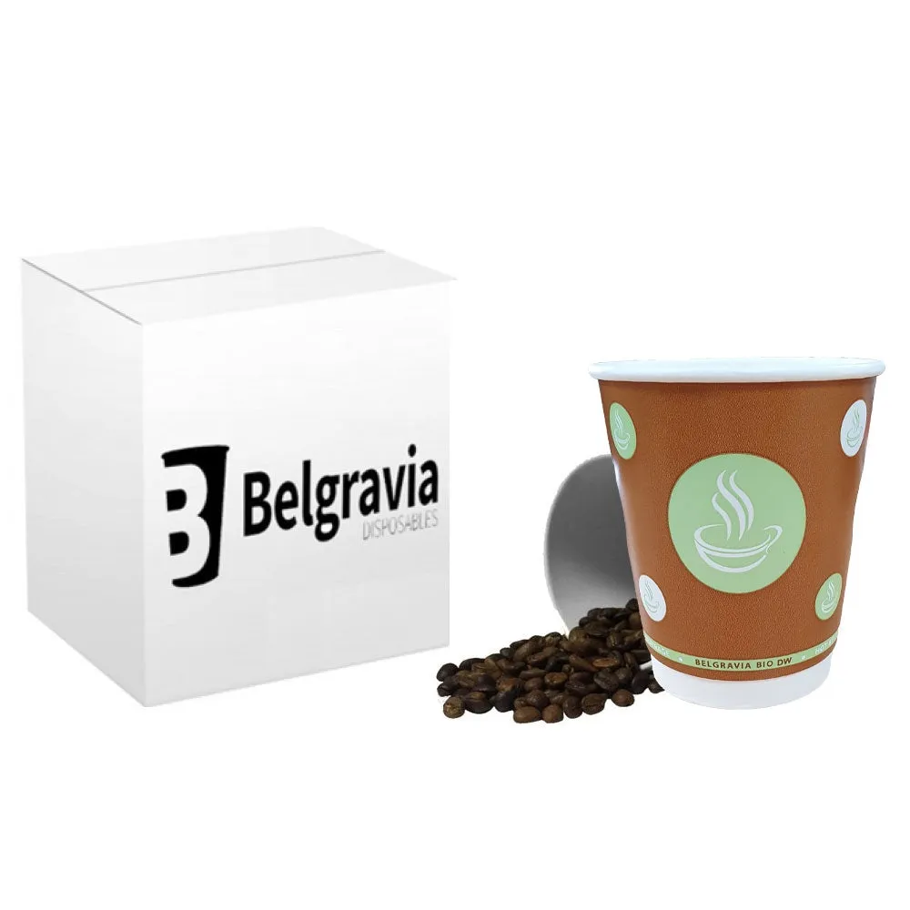 8oz Belgravia Biodegradable Double Walled Cups (500's)