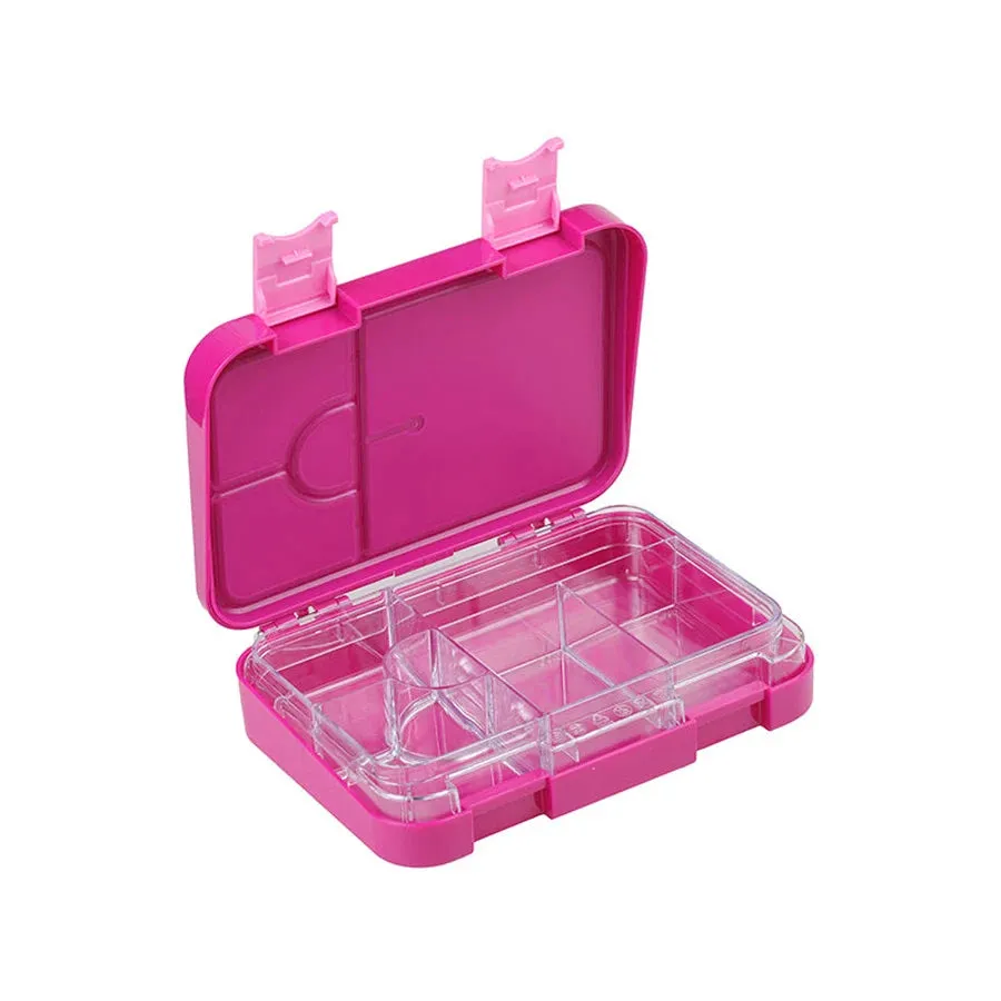 Bonjour Snax Box Bento Mini Lunch Box 6/4 Compartments (Pink Ballerina)