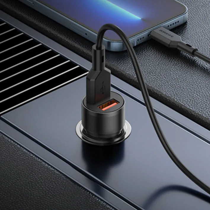 Borofone BZ19 Metal Dual Port Car Charger