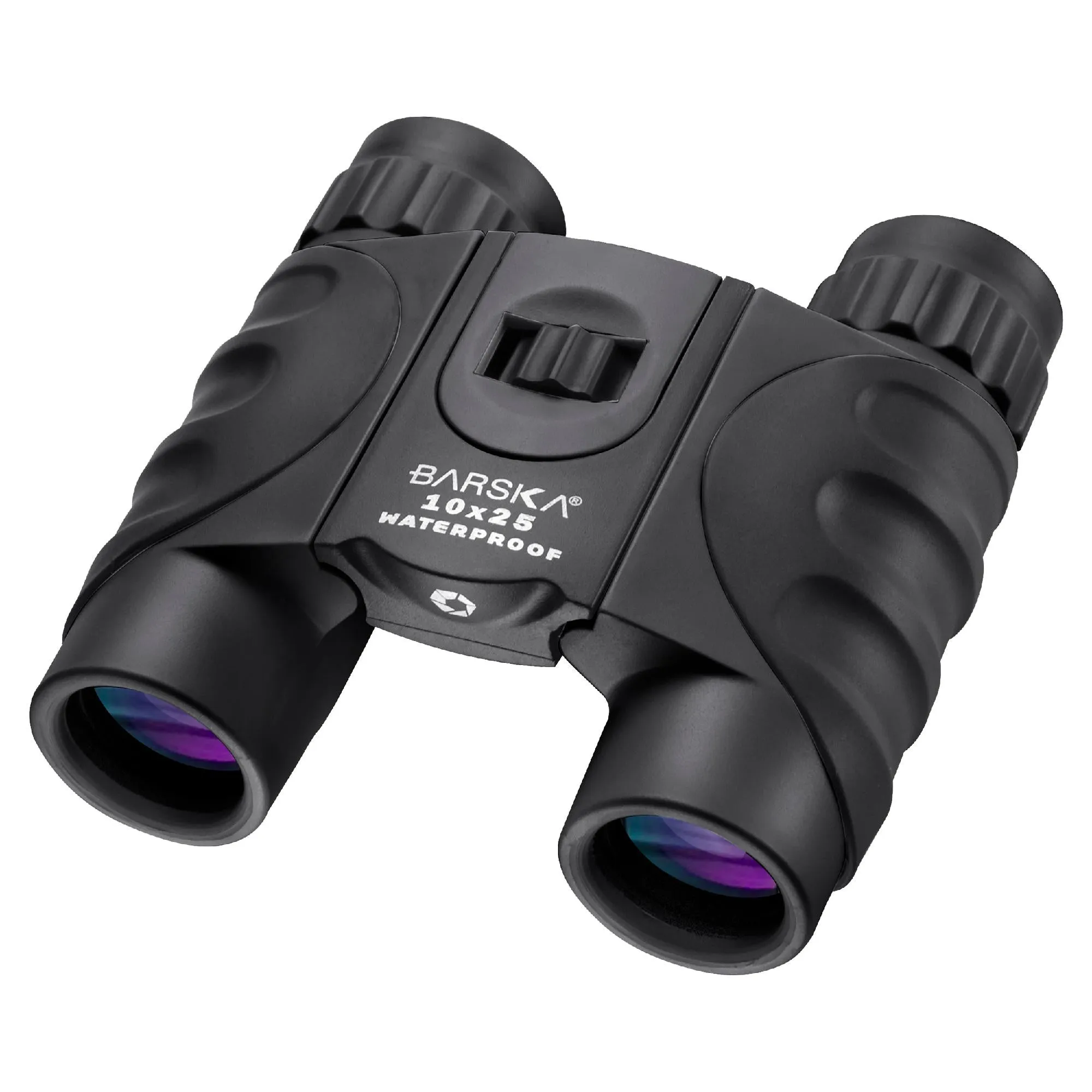 Colorado Waterproof Binocular - 10x25mm, Black with Blue Lens, Clam Package