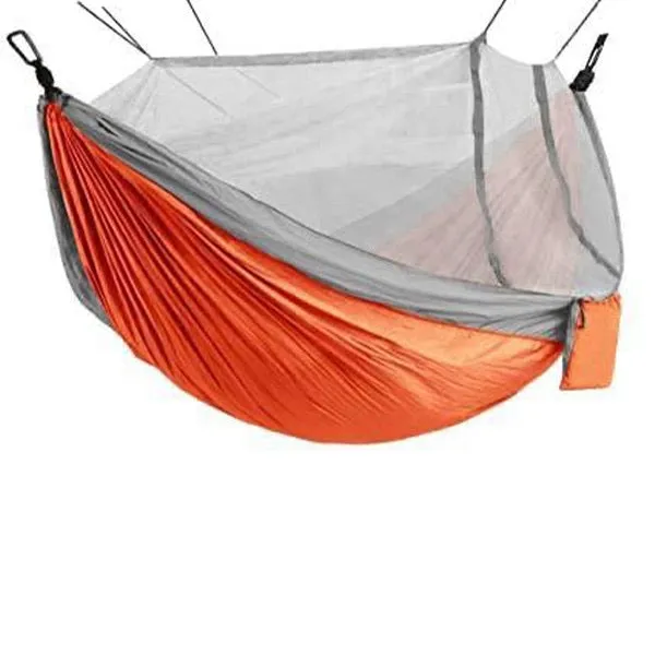 Double Outdoor Hammock Hanging Bed with Mosquito Net Portable For 2 Person - 300 KG Weight Capacity