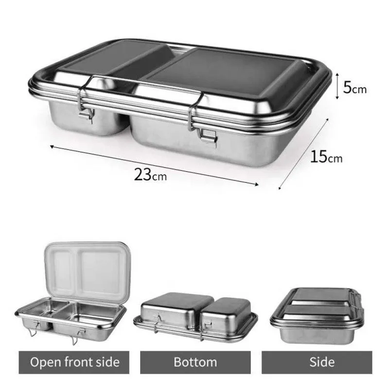 Ecococoon Stainless Steel Leakproof Bento Box - 2 compartment