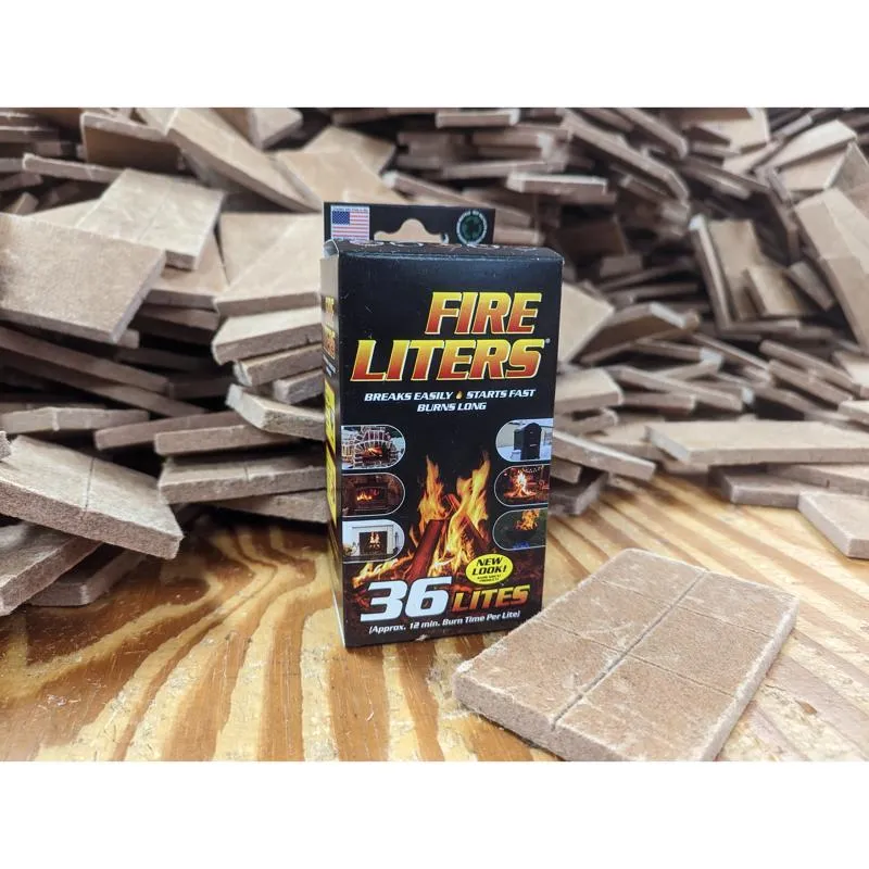 Fire Liters Wood Fiber Fire Starter 12 min 36 pk