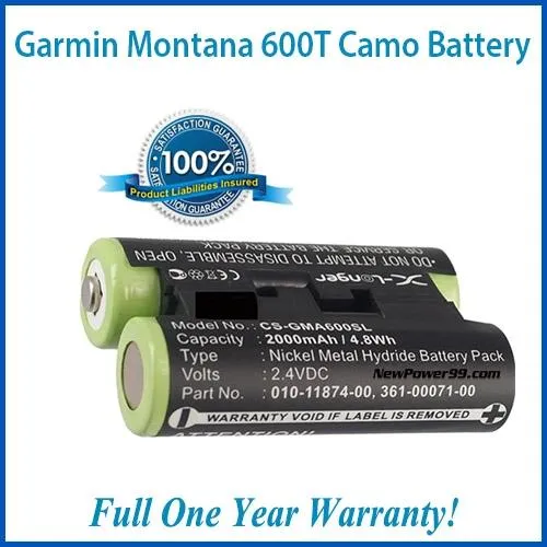 Garmin Montana 600t Camo Battery - Extended Life Battery with Installation Tools and full One Year Warranty