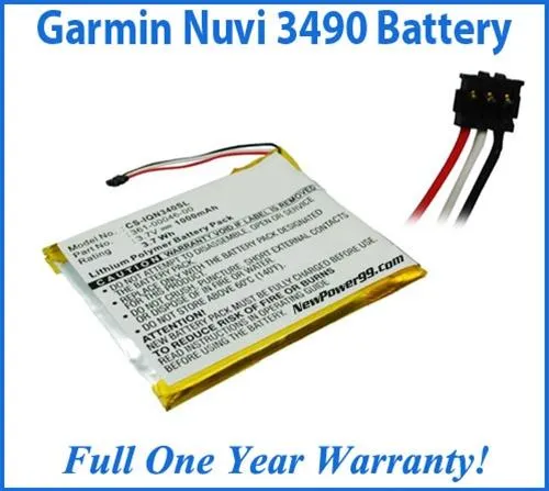 Garmin Nuvi 3490 Battery Replacement Kit with Tools, Video Instructions and Extended Life Battery