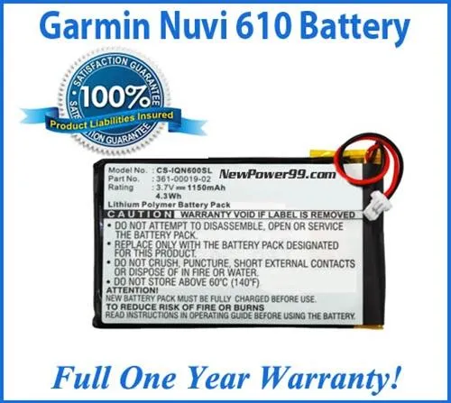 Garmin Nuvi 610 Battery Replacement Kit with Tools, Video Instructions and Extended Life Battery