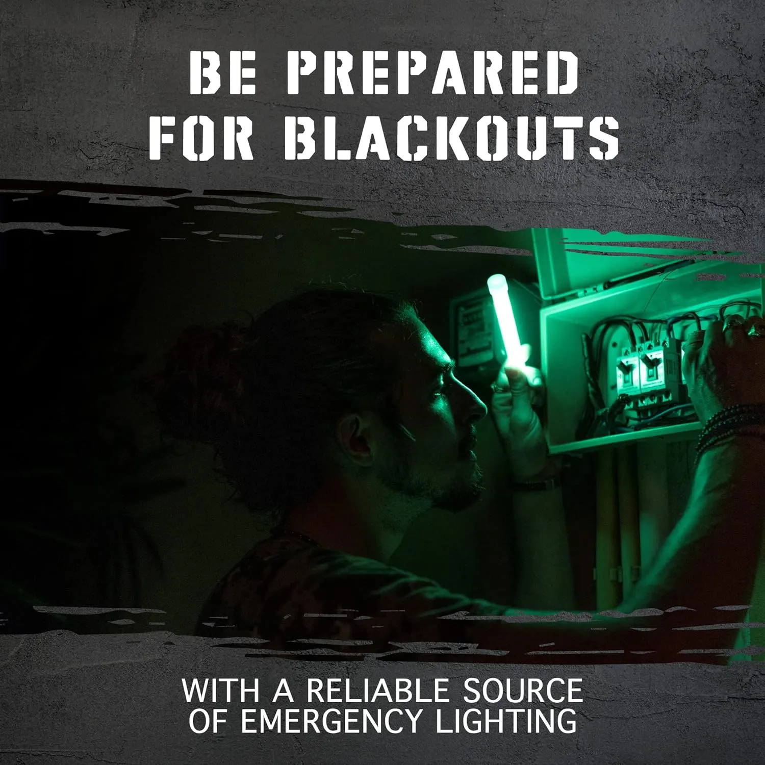 ITEM# 0220   Emergency Glow Sticks with 12 Hours Duration, Individually Wrapped Industrial Grade Glowsticks for Survival Gear, Camping Lights, Power Outages and Military Use (Watch Video)