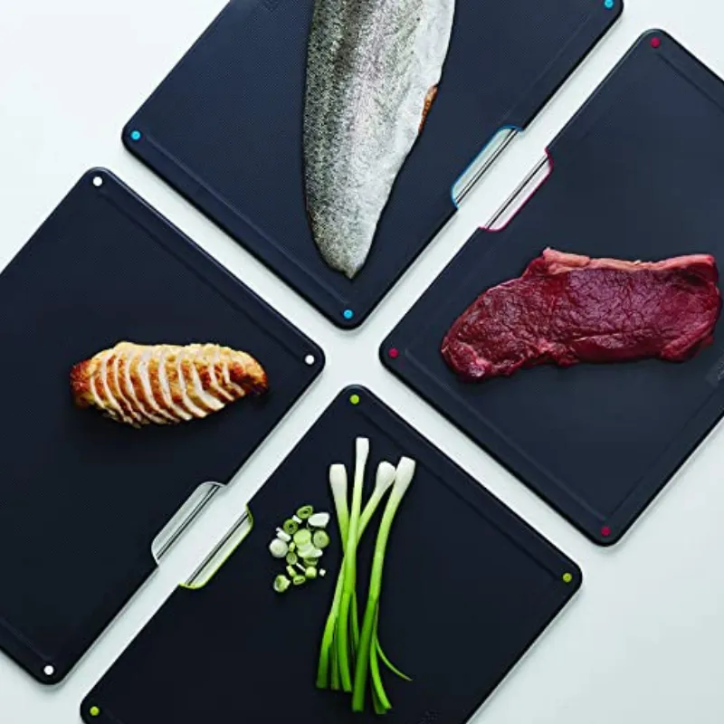 Joseph Joseph Folio Chopping Board Steel Carbon Black