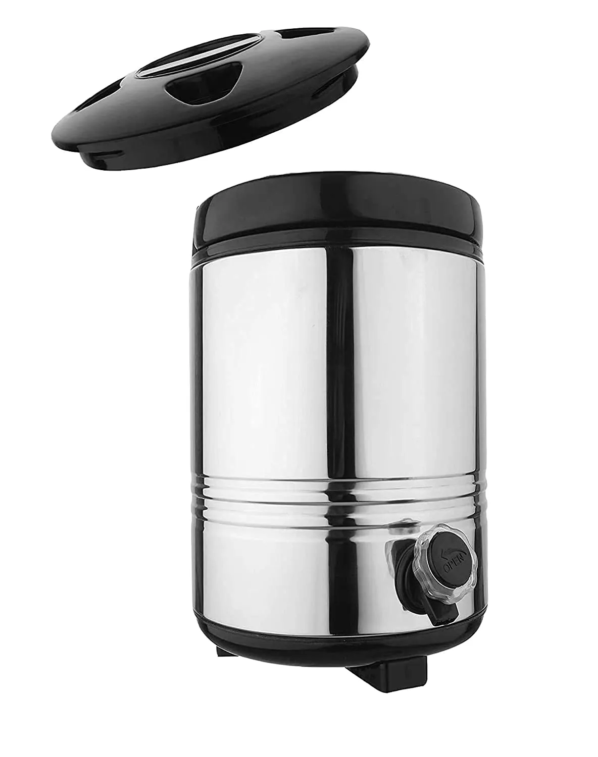 JSI Water Jug Dispenser 10 Liters For Kitchen Office I High Grade Quality Stainless Steel With PU Insulated I Easy To Carry Handle I Easy To Wash I Used For Travel, Hot Tea/Coffee/Water I HOT AND COLD