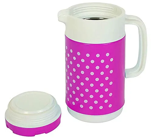 Kuber Industries 2 Pieces Insulated Orchid Tuff Jug Flask 1500 ML (Pink and Blue) -CTLTC12372,Multicolor,Standard