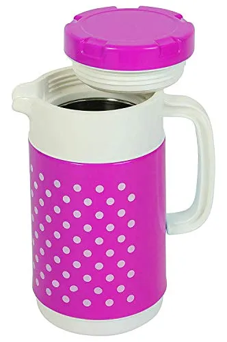 Kuber Industries 2 Pieces Insulated Orchid Tuff Jug Flask 1500 ML (Pink and Blue) -CTLTC12372,Multicolor,Standard