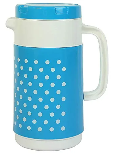 Kuber Industries 2 Pieces Insulated Orchid Tuff Jug Flask 1500 ML (Pink and Blue) -CTLTC12372,Multicolor,Standard