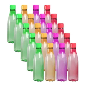 Kuber Industries BPA Free Plastic Water Bottles | Unbreakable, Leak Proof, 100% Food Grade Plastic | For Kids & Adults | Refrigerator Plastic Bottle Set of 4|Assorted (Pack Of 5)