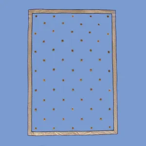 Lily Pond Walls - Gold Star - Celeste Blue