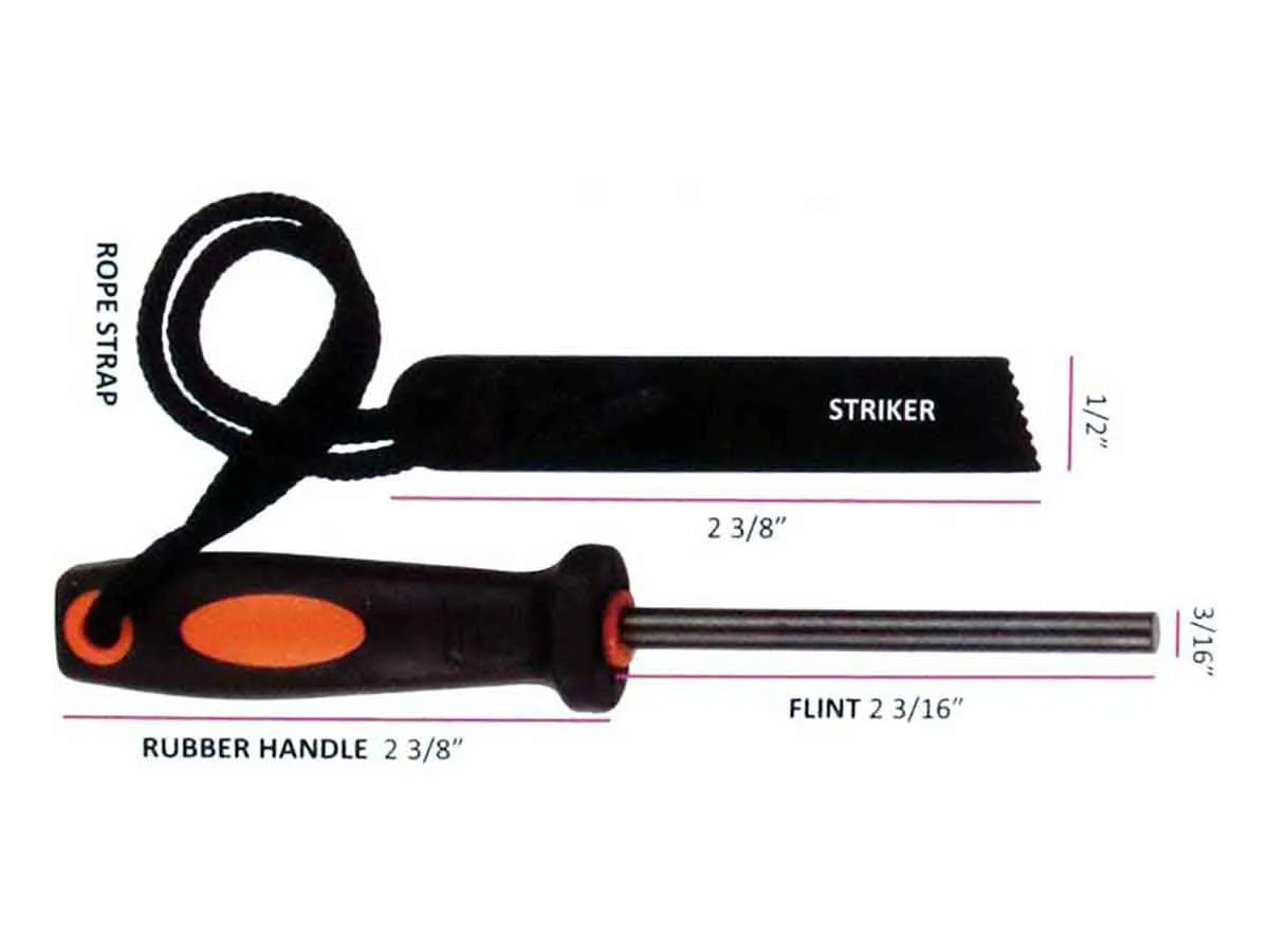 Magnesium Fire Starter Set - Rubber Handle