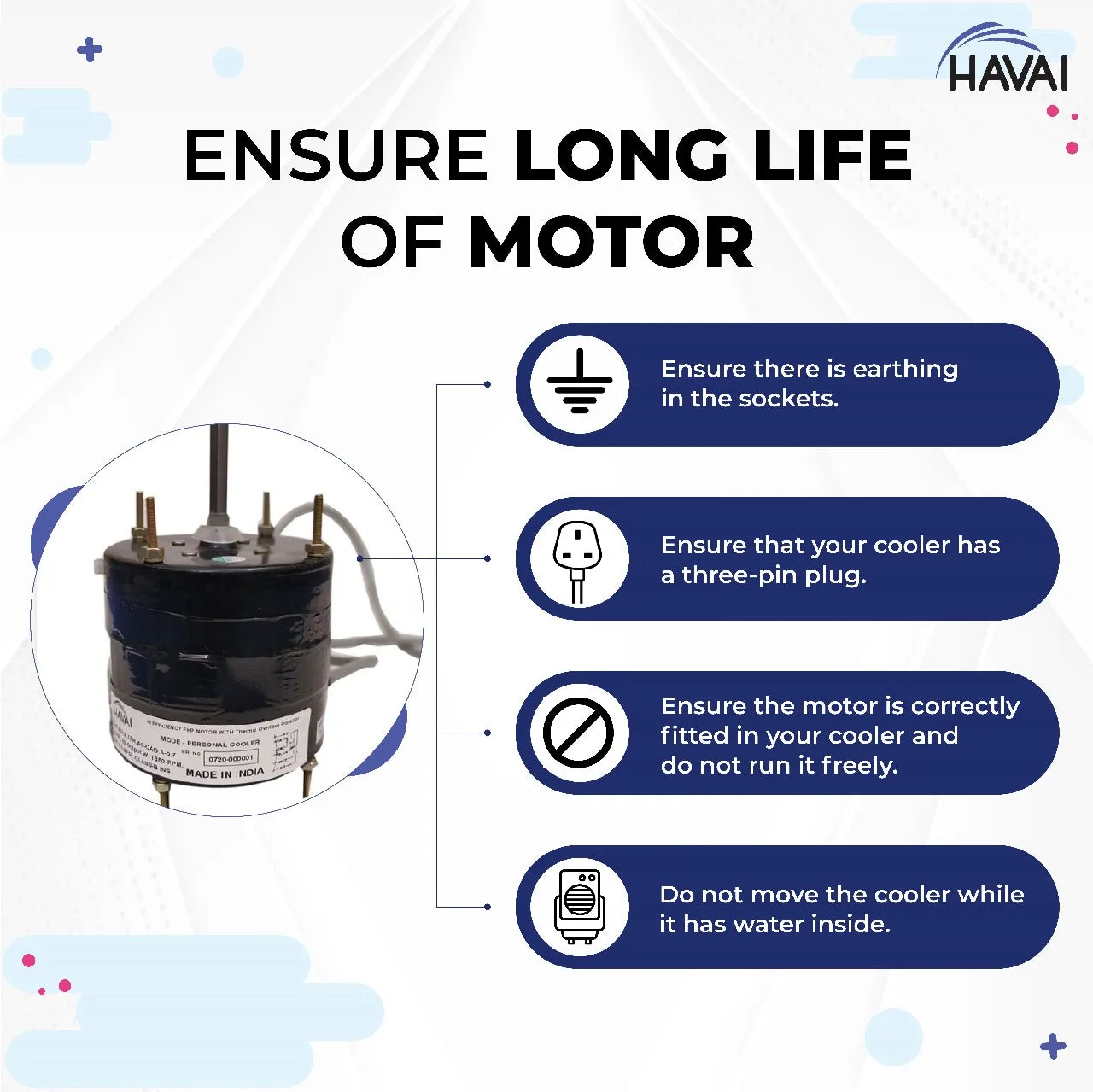 Main/Electric Motor - For Tent Cooler - Aluminium Winding