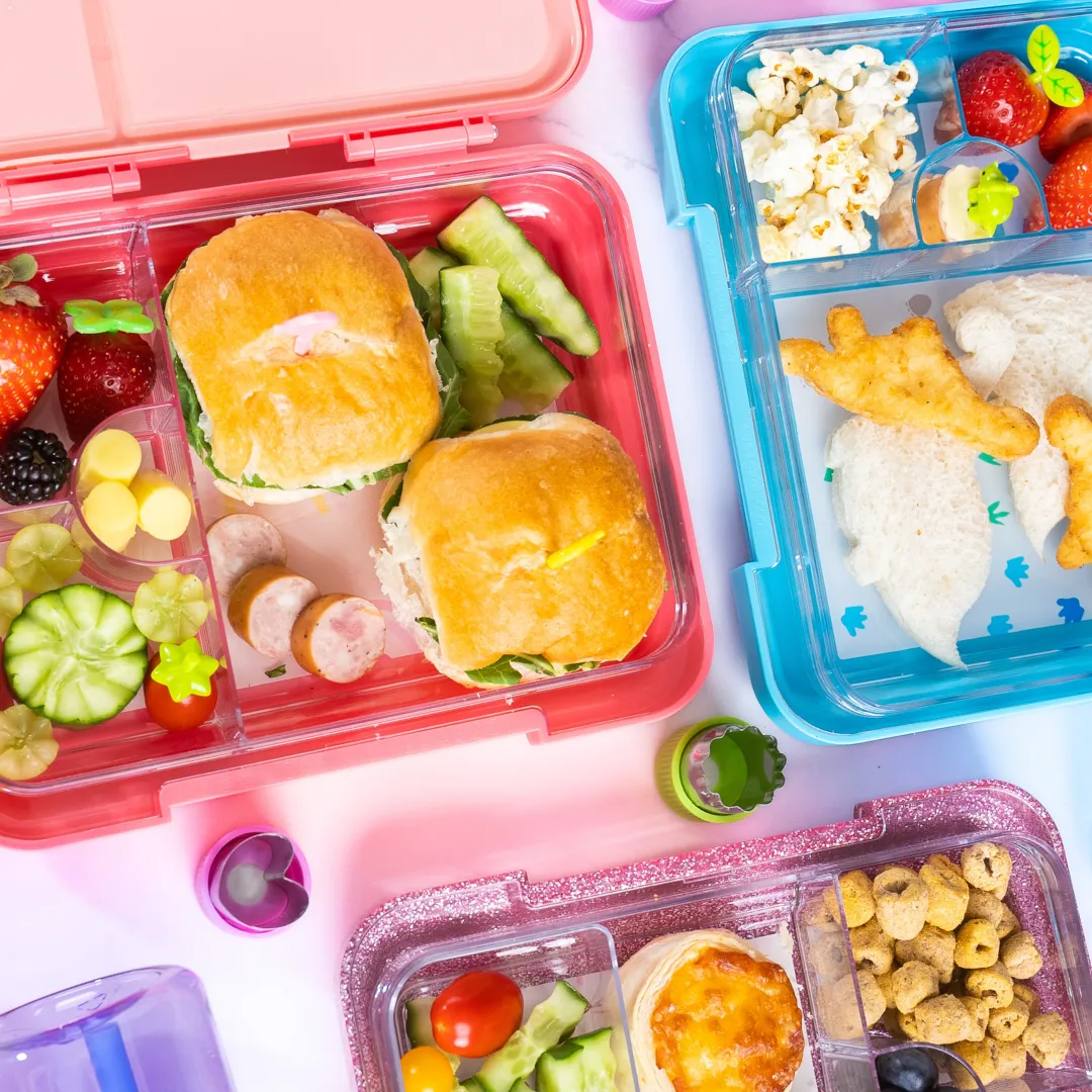 Mum Made Yum Large Bento Lunch Box - Light Blue Gamer