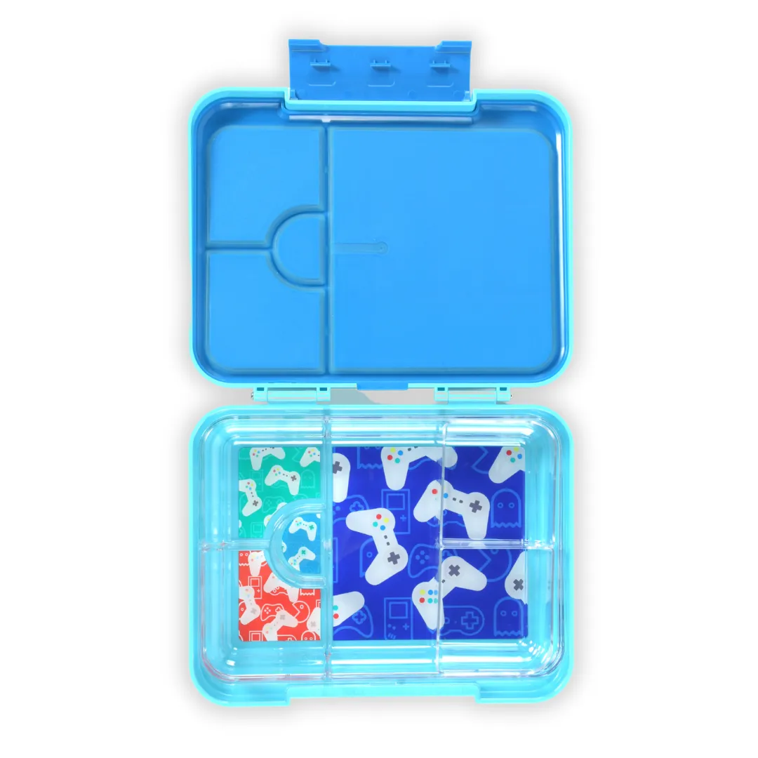 Mum Made Yum Large Bento Lunch Box - Light Blue Gamer