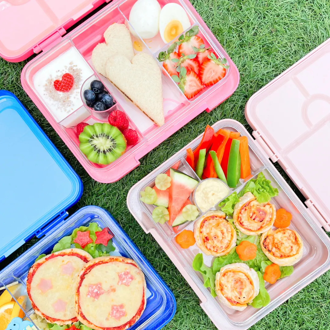 Mum Made Yum Large Bento Lunch Box - Light Blue Gamer