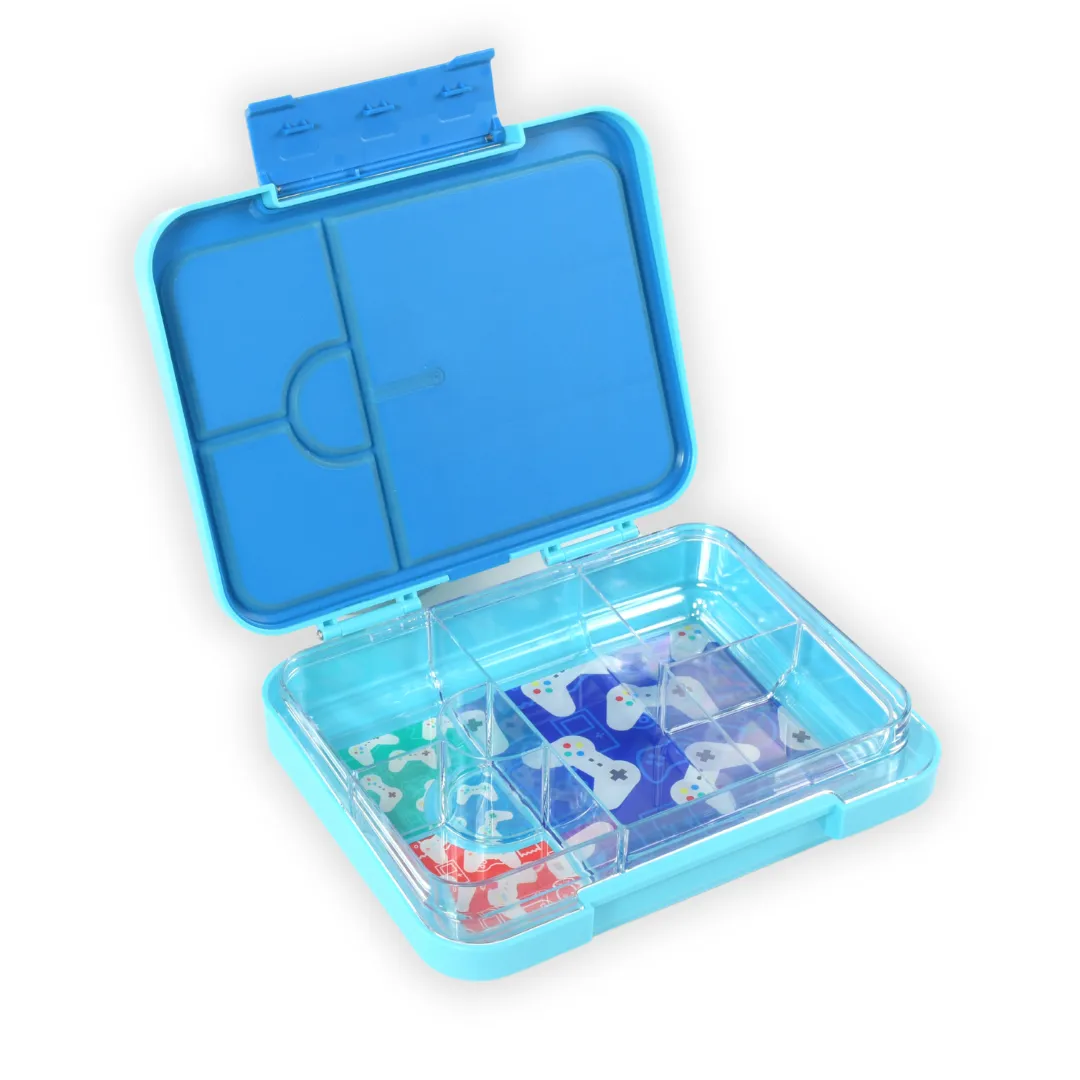 Mum Made Yum Large Bento Lunch Box - Light Blue Gamer