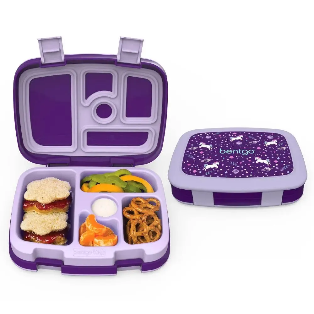 Open Box - Bentgo Kids' Prints Leak-proof, 5 Compartment Bento-Style Lunch Box