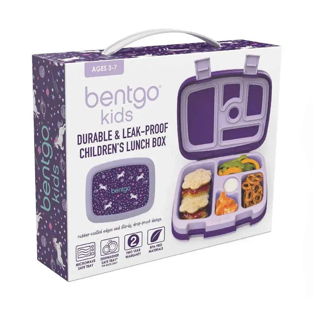 Open Box - Bentgo Kids' Prints Leak-proof, 5 Compartment Bento-Style Lunch Box