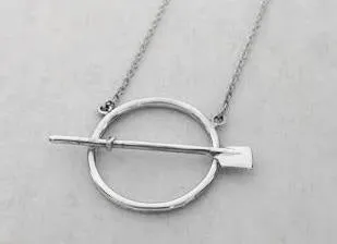 Open Circle with Oar Rowing Necklace