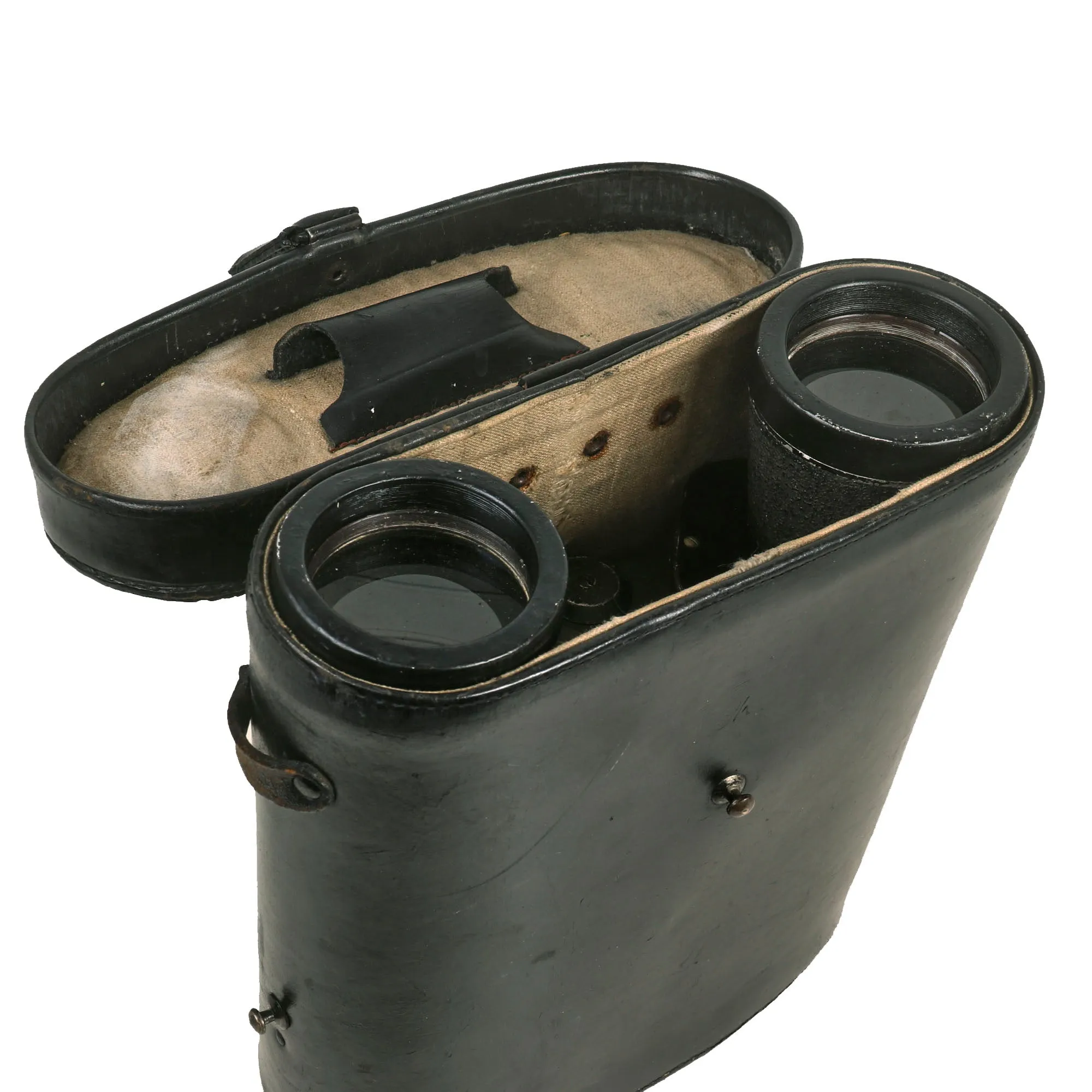 Original German WWII Kriegsmarine D.F. 7x50 Doppelfernrohr Binoculars by Sybs in Carry Case