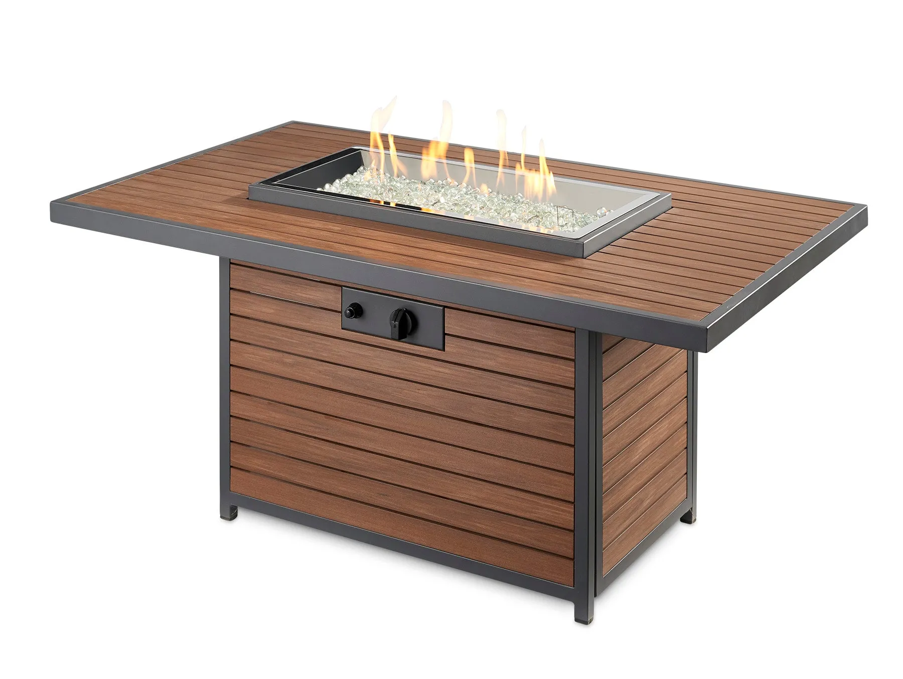 Outdoor Greatroom KW-1224 Kenwood Rectangular Chat Height Gas Fire Pit Table