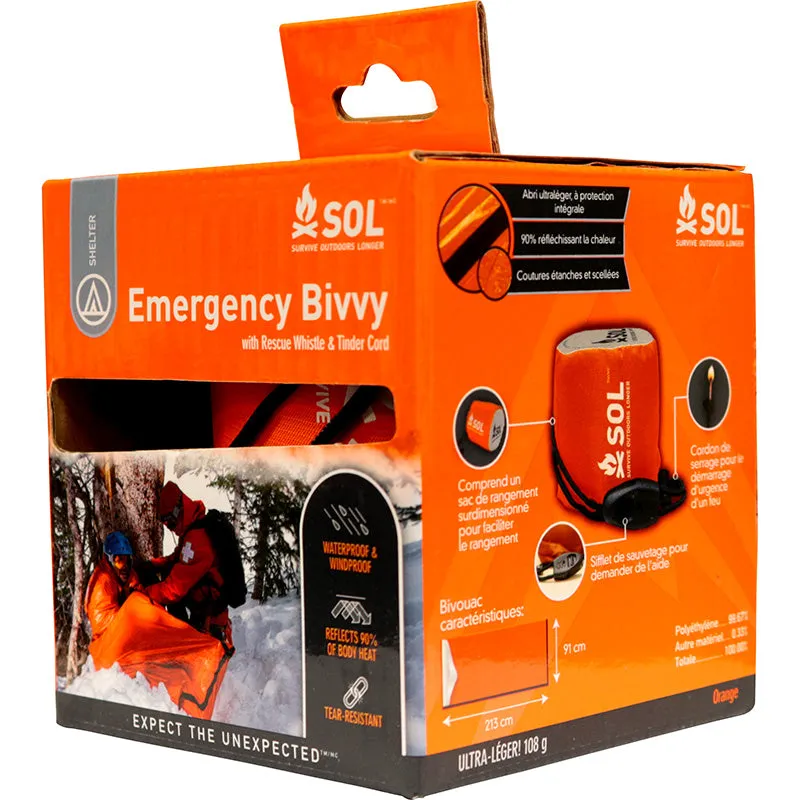 SOL Emergency Bivvy with Rescue Whistle