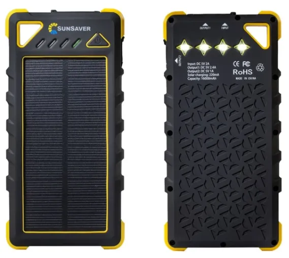 SunSaver Classic, 16,000mAh Solar Power Bank