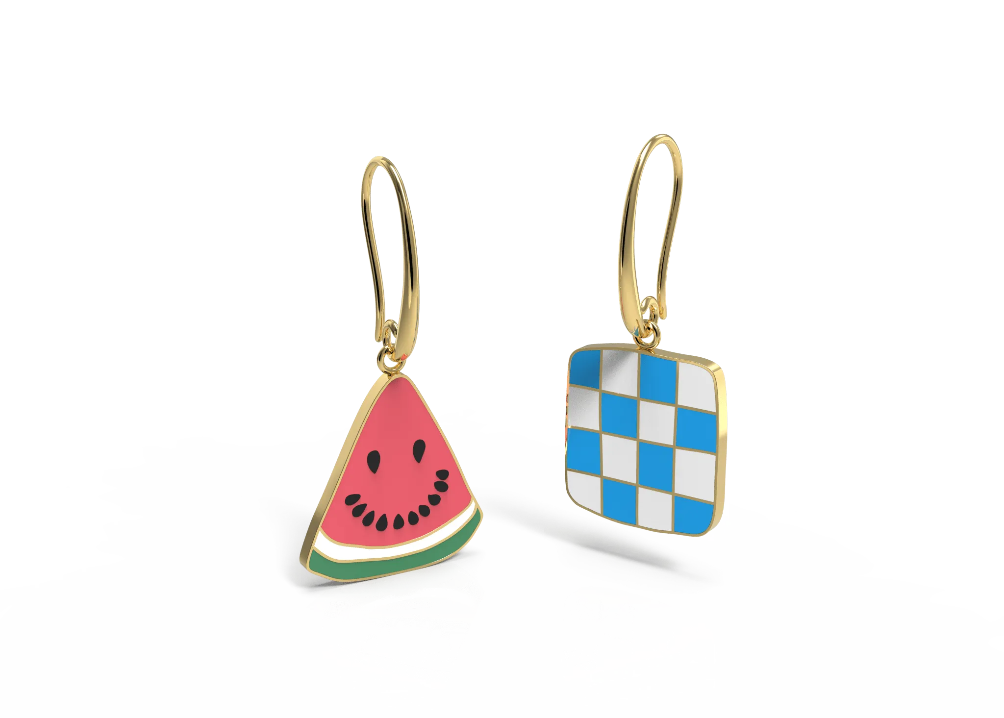 Watermelon Picnic Drop Earrings