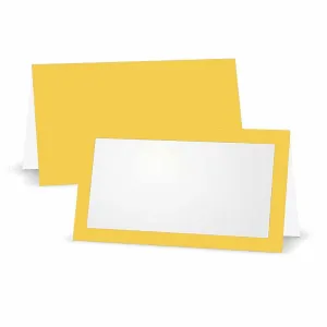 Yellow Place Cards - Tent Style